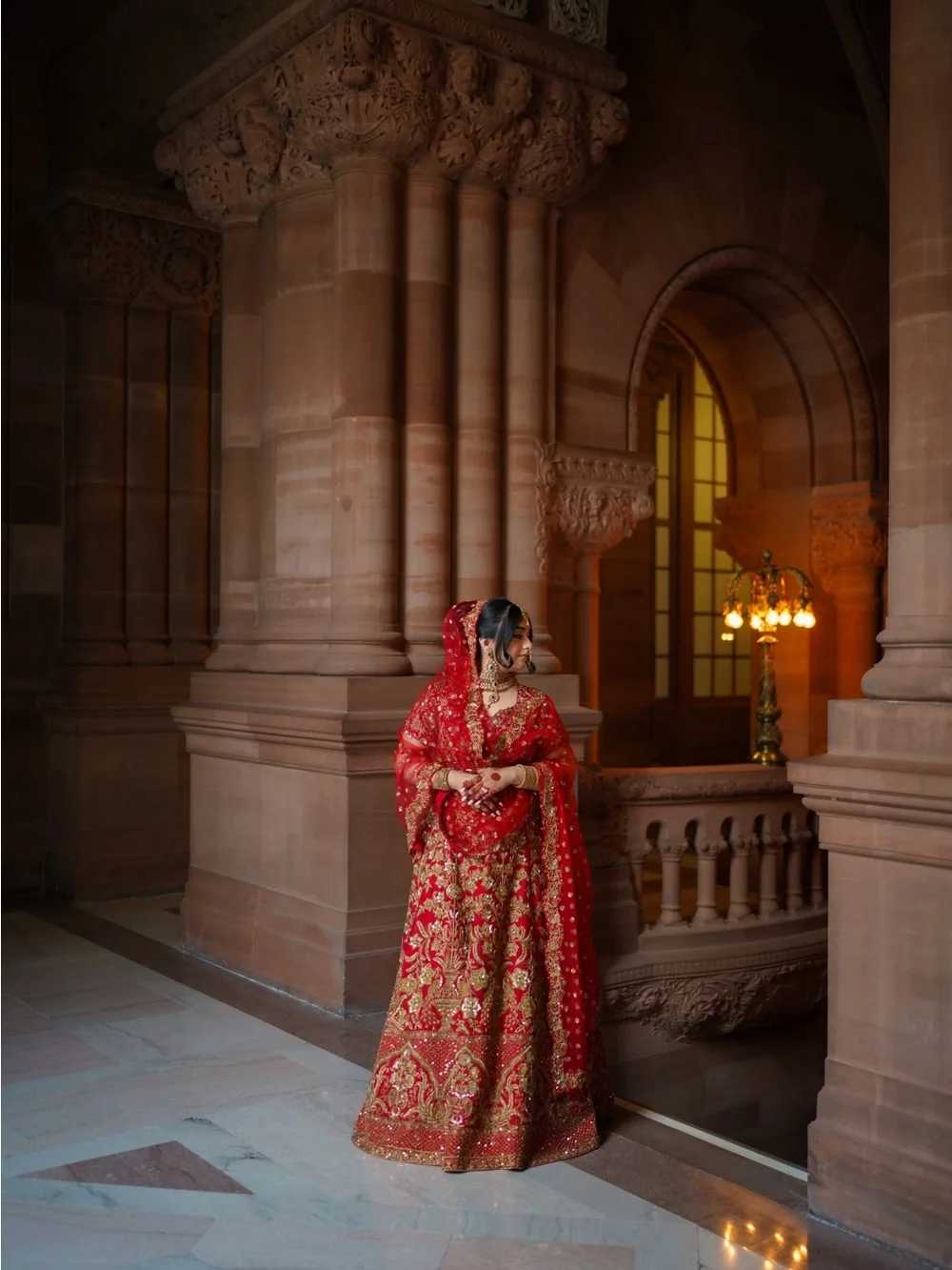 Bridal Red Hand Embroidered Lehnga Choli